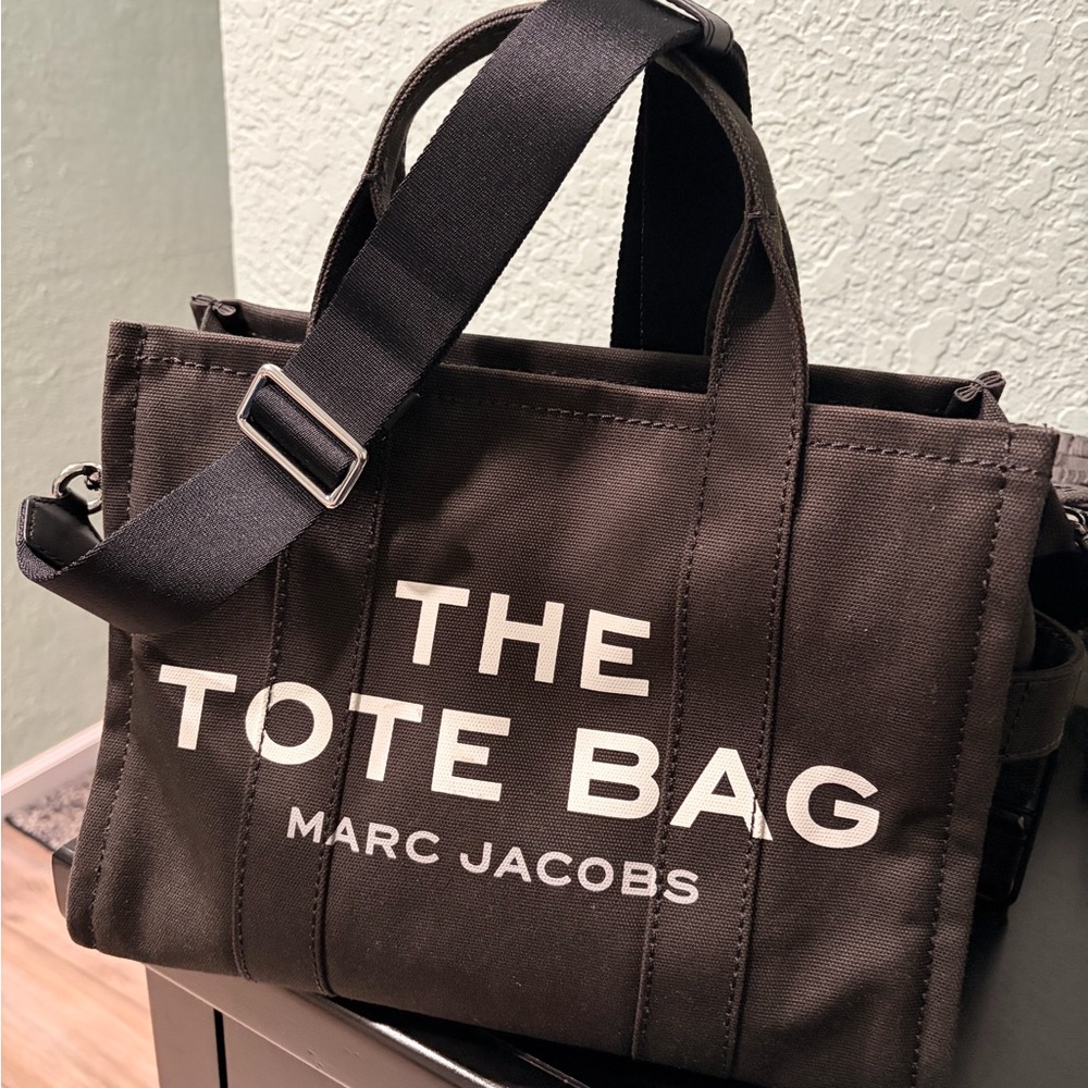 Marc Jacobs Black Canvas Tote Bag